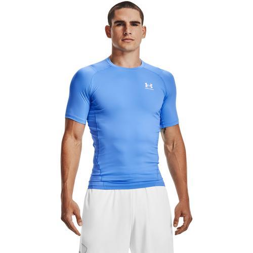 Under Armour Mens Under Armour HeatGear Armour Compression S/S Football T-Shirt - Mens White/Midnight Navy Product Image