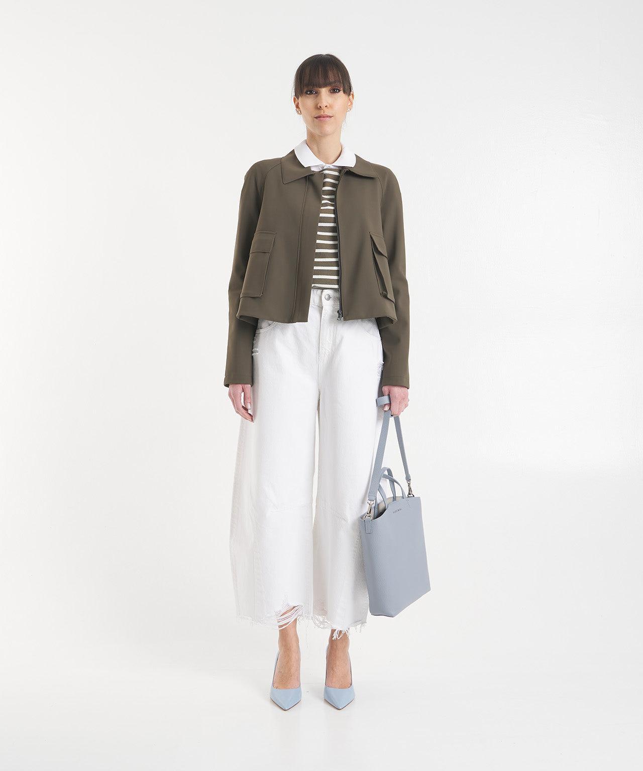 Striped cropped pullover Product Image