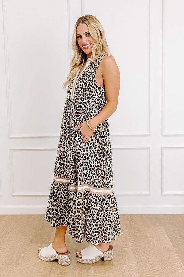 For The Love Of Leopard Midi Dress Product Image