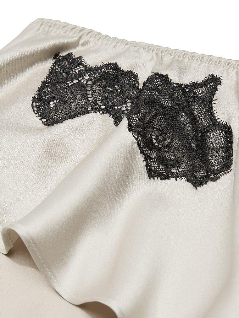 Satin Rose Lace-Trim Cami & Flutter Short Set Product Image