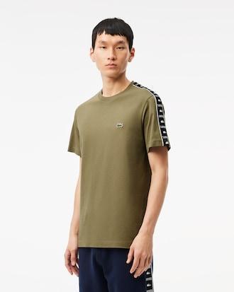 Men's Logo Stripe Cotton T-Shirt Product Image