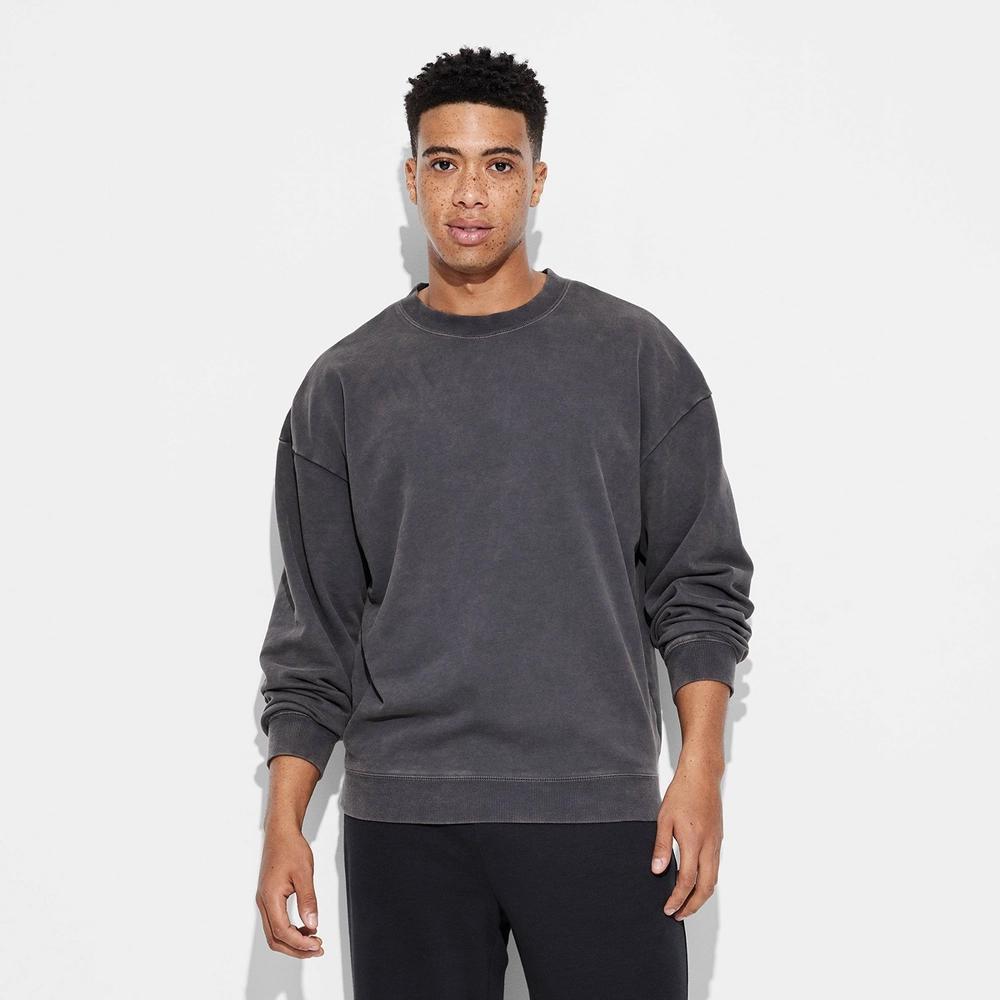 Mens Oversized- Crew Neck SweatShirt - Original Use Hematite Product Image