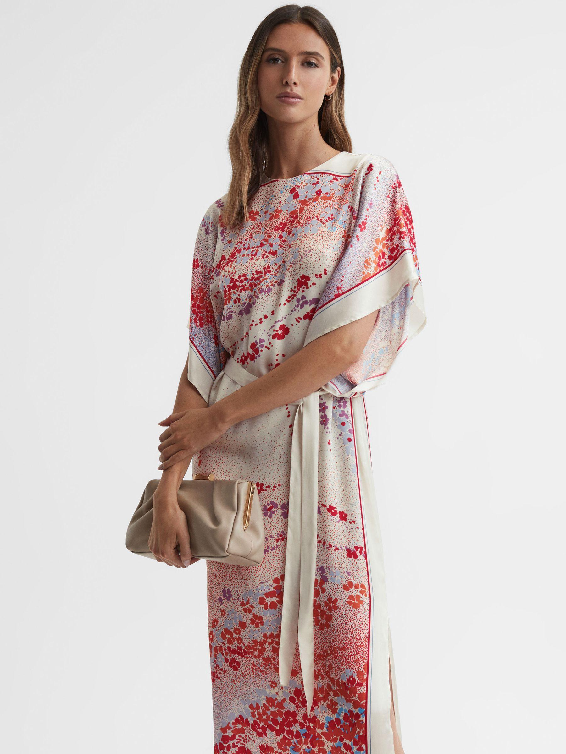Printed Maxi Dress in Multi Product Image