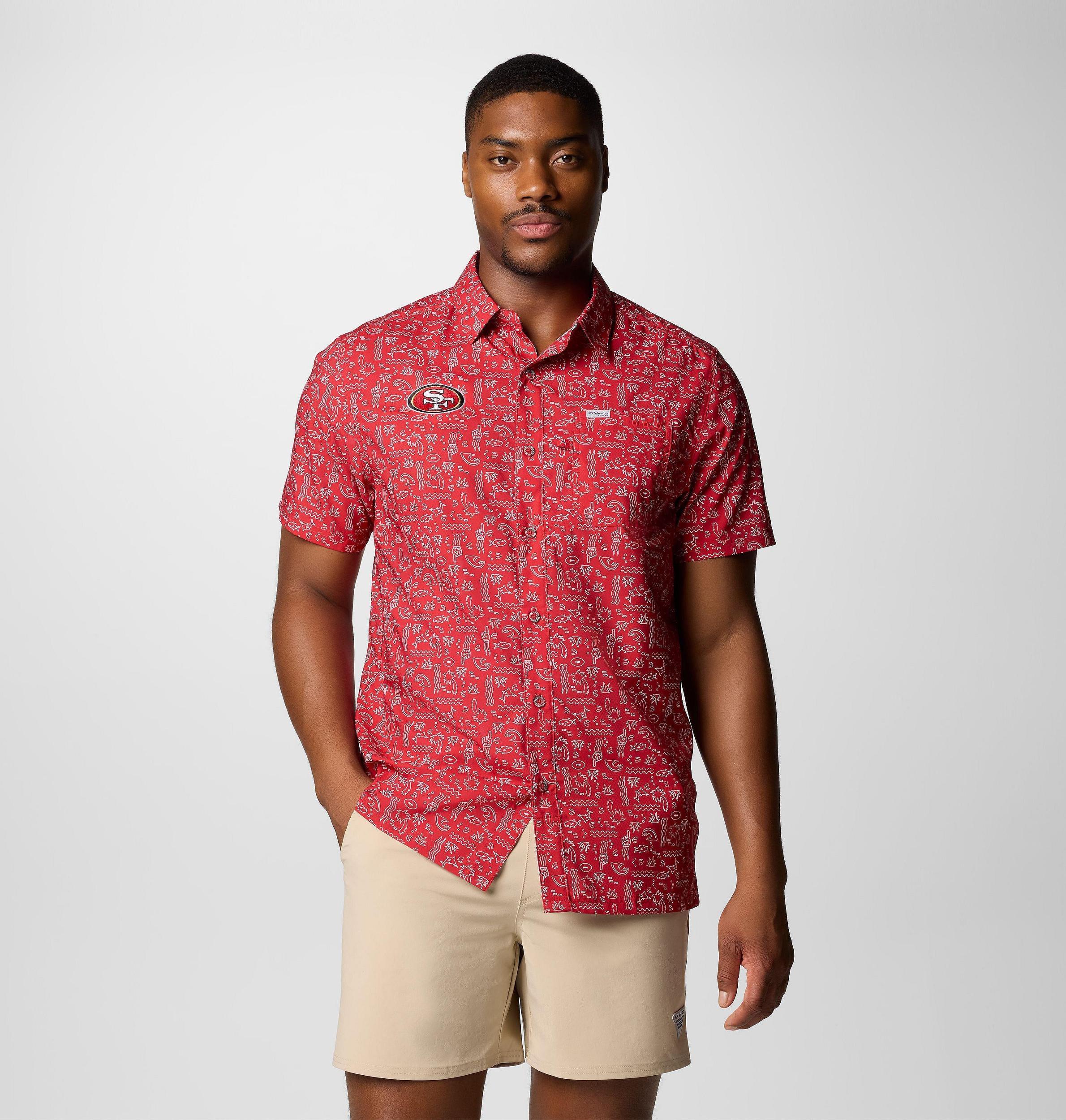 Columbia Mens PFG Super Slack Tide Short Sleeve Shirt - San Francisco 49ers- Product Image