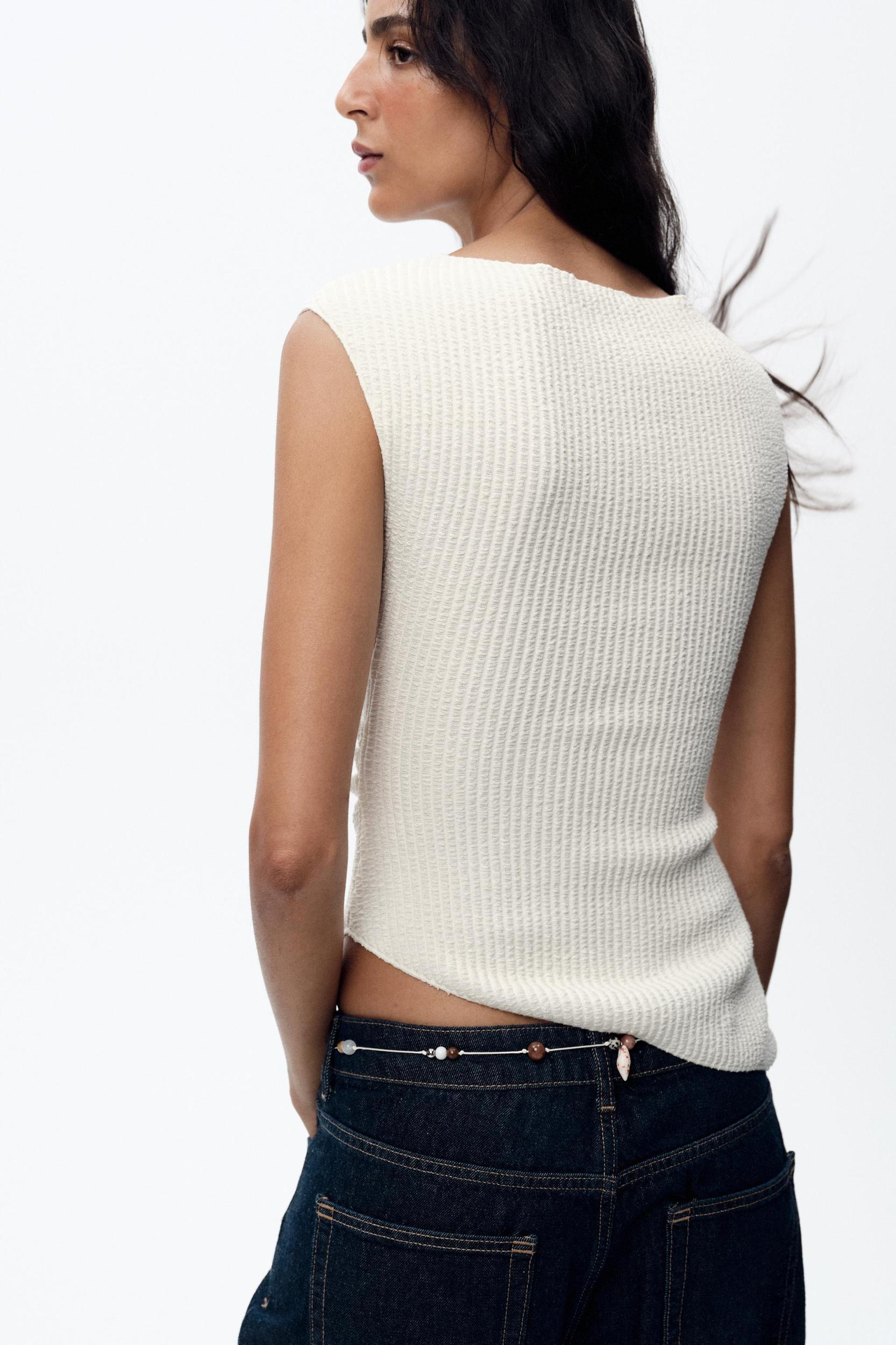 TEXTURED ASYMMETRIC TOP Product Image