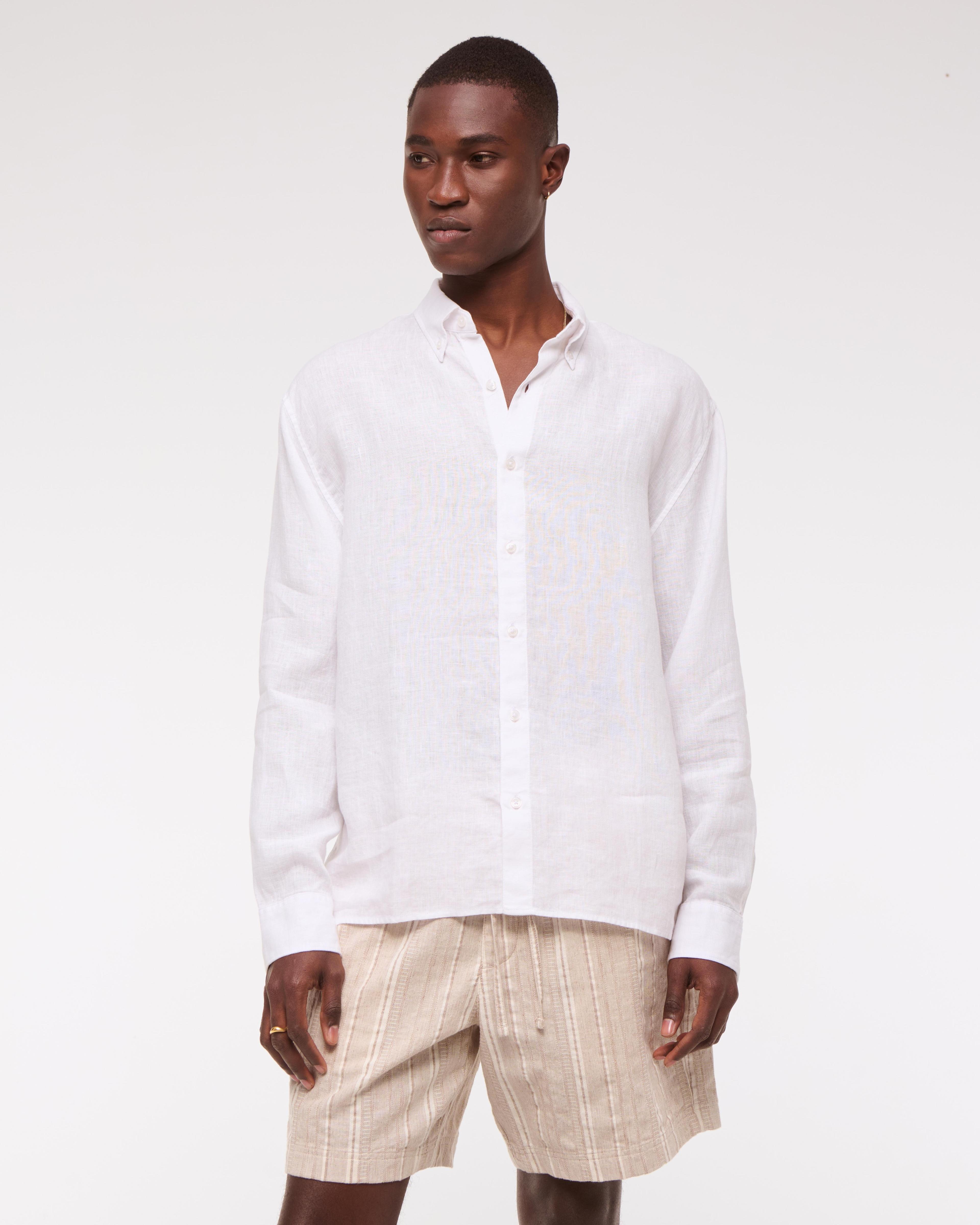 Linen Button-Up Shirt Product Image