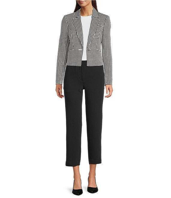 KARL LAGERFELD PARIS Notch Collar Long Sleeve Cropped Jacket Product Image