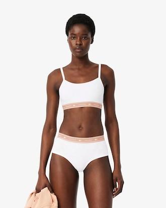 Stretch Cotton Logo Band Bralette Product Image