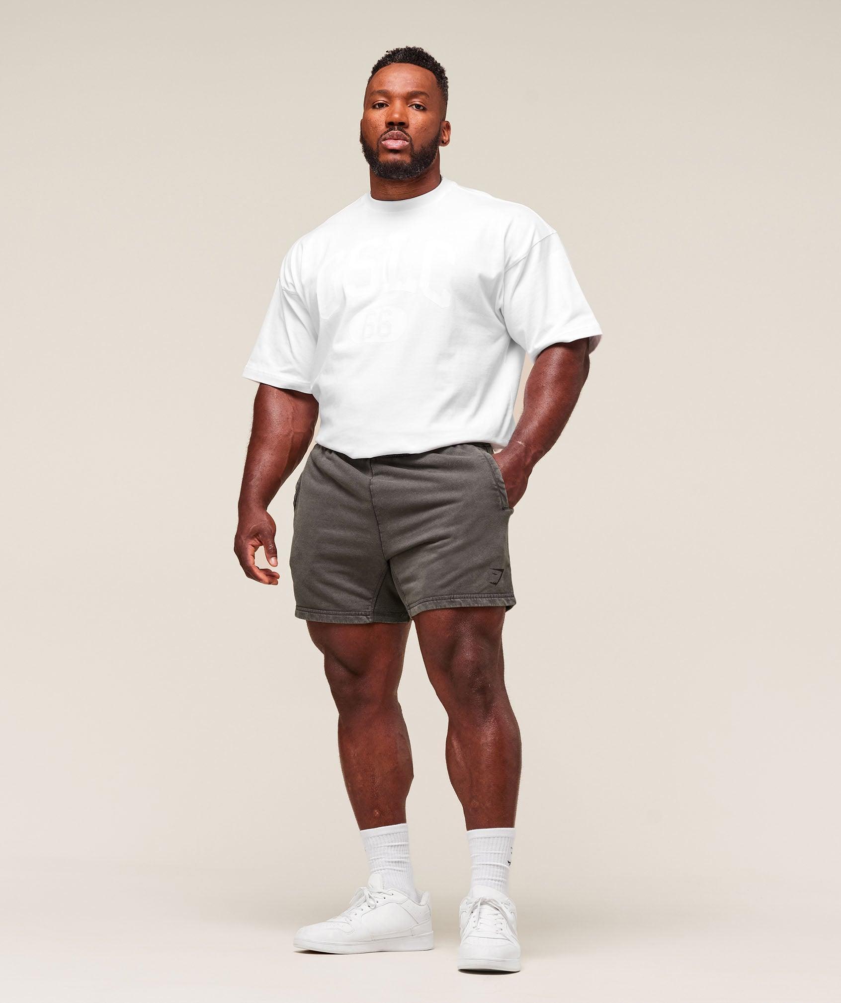 Gymshark Heritage 5" Shorts - Onyx Grey Male Product Image