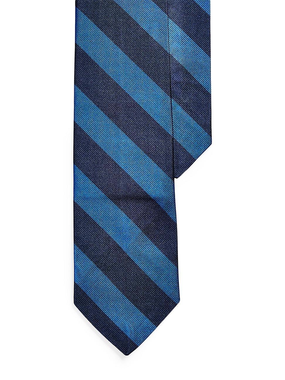 Polo Ralph Lauren Mens Striped Silk Tie - Navy Product Image