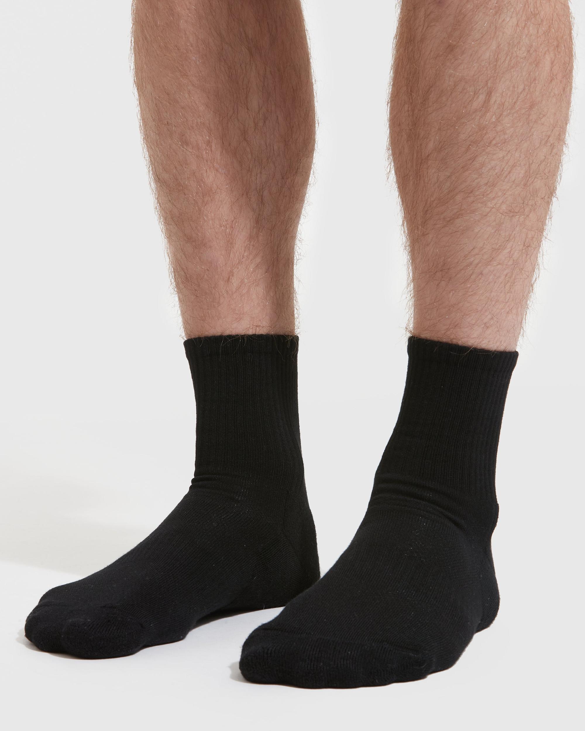 Black Half Crew Socks 3-Pack Product Image