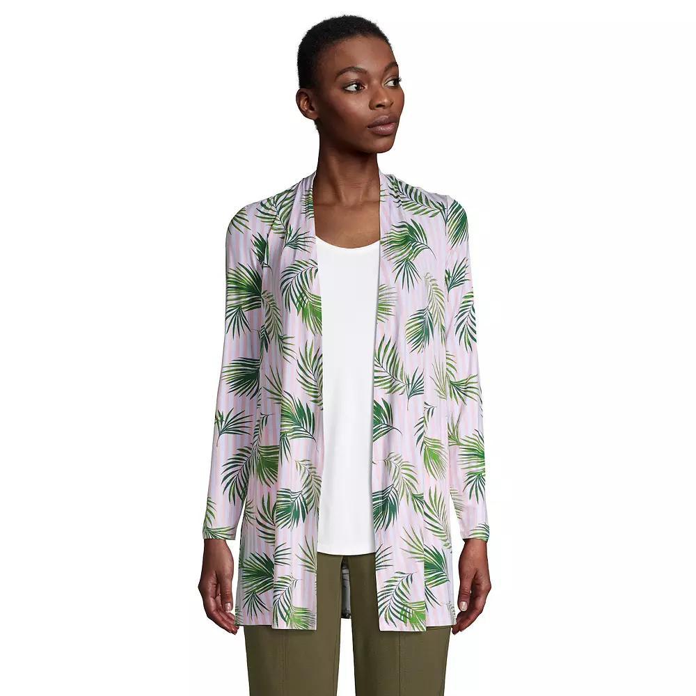 Women's Lands' End Draped Long Open-Front Cardigan,  Product Image