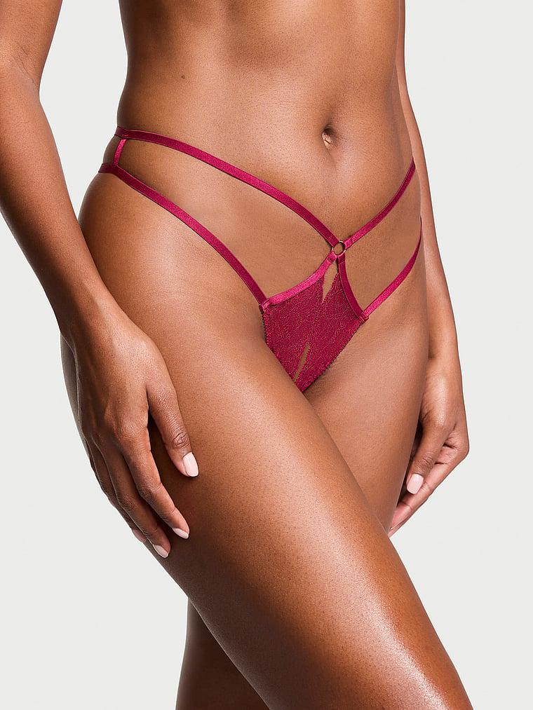 Rose Lace Crotchless Panty Product Image