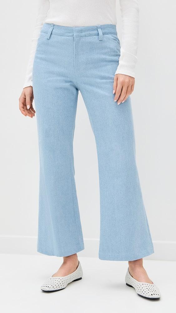 Vince Mid Rise Cropped Flare Twill Pants | Shopbop Product Image