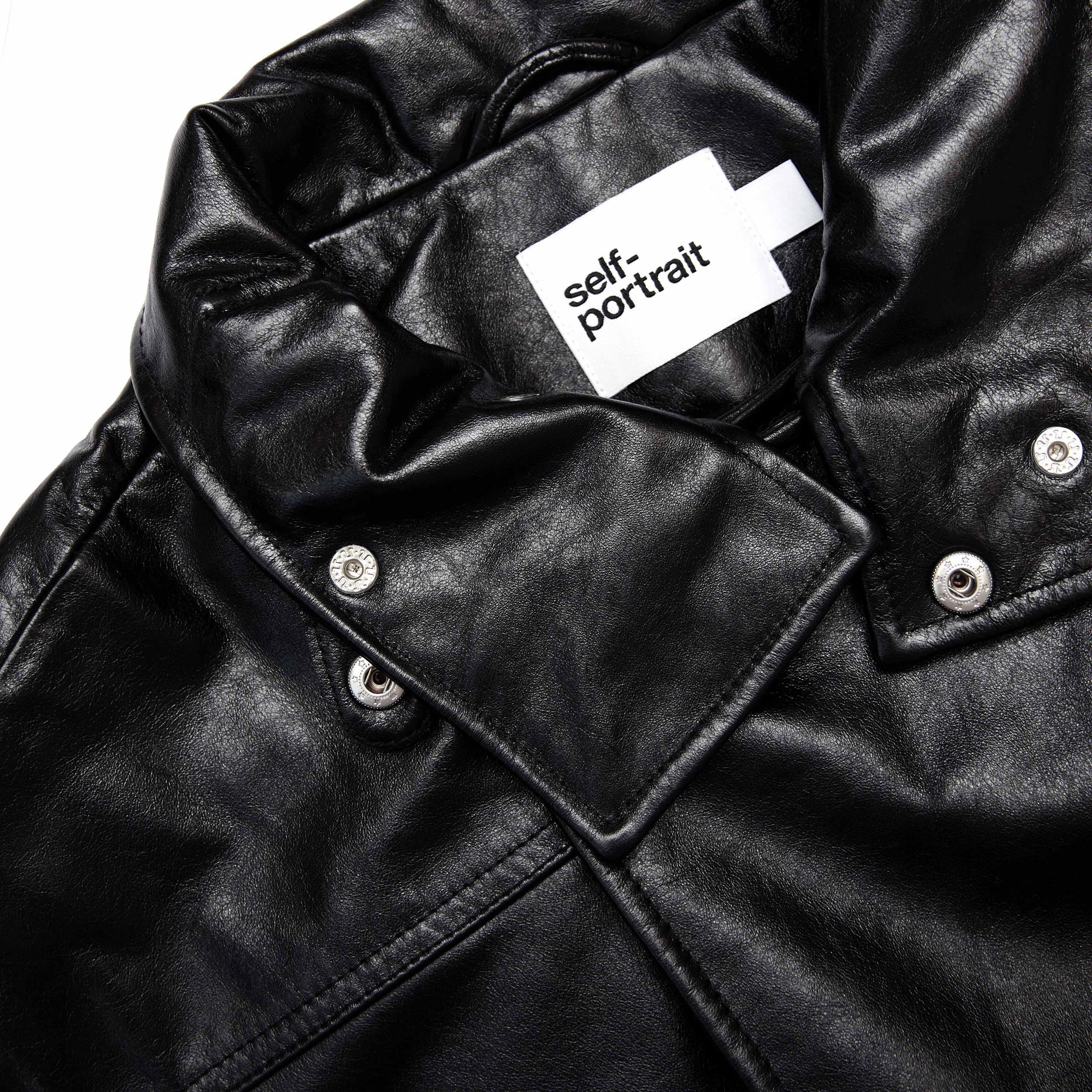 Black Leather Jacket Product Image
