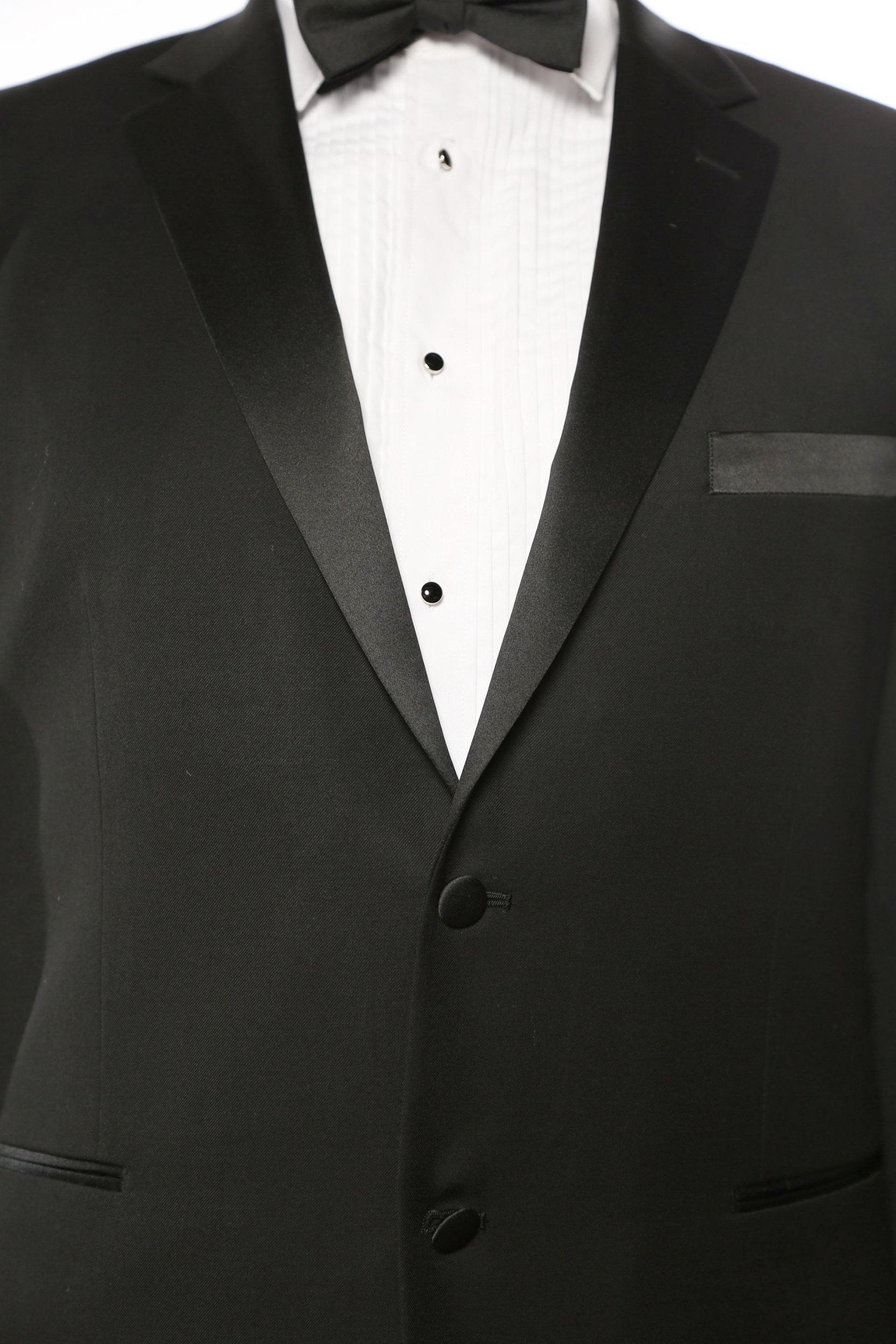 (36S, 40L, 42R, 48S, 58R) Regular Fit 2 Piece Black Tuxedo Product Image