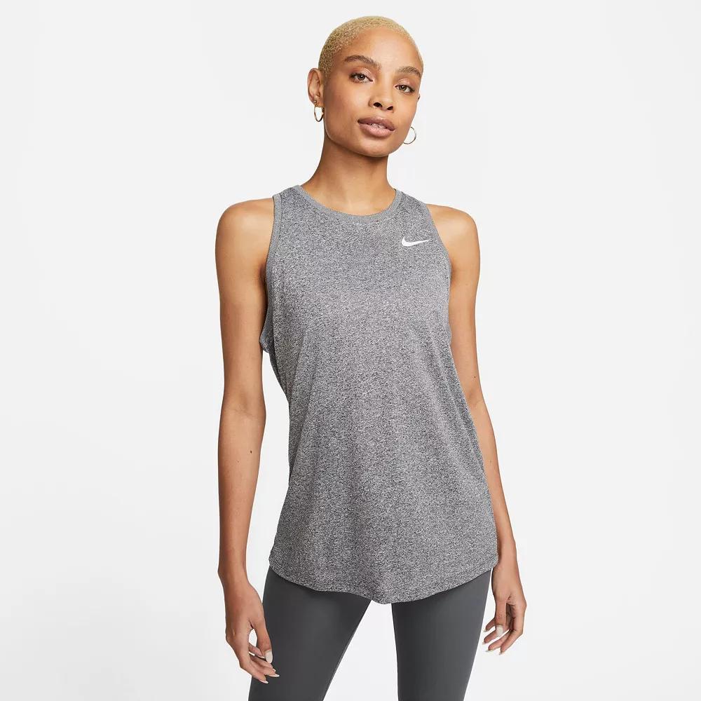 Women's Nike Dri-FIT Tank Top, Size: Large, Black Grey Product Image