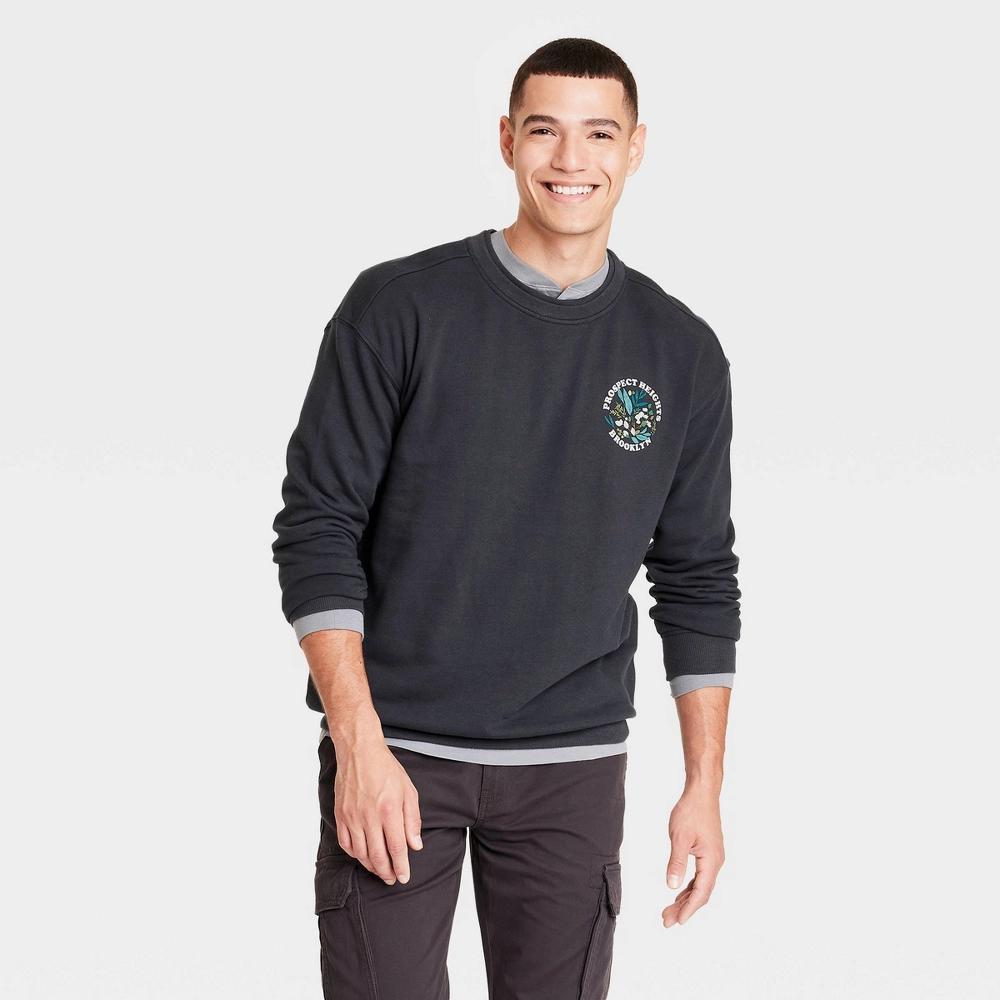 Mens French Terry Pullover Sweatshirt - Goodfellow & Co Charcoal XXL Product Image