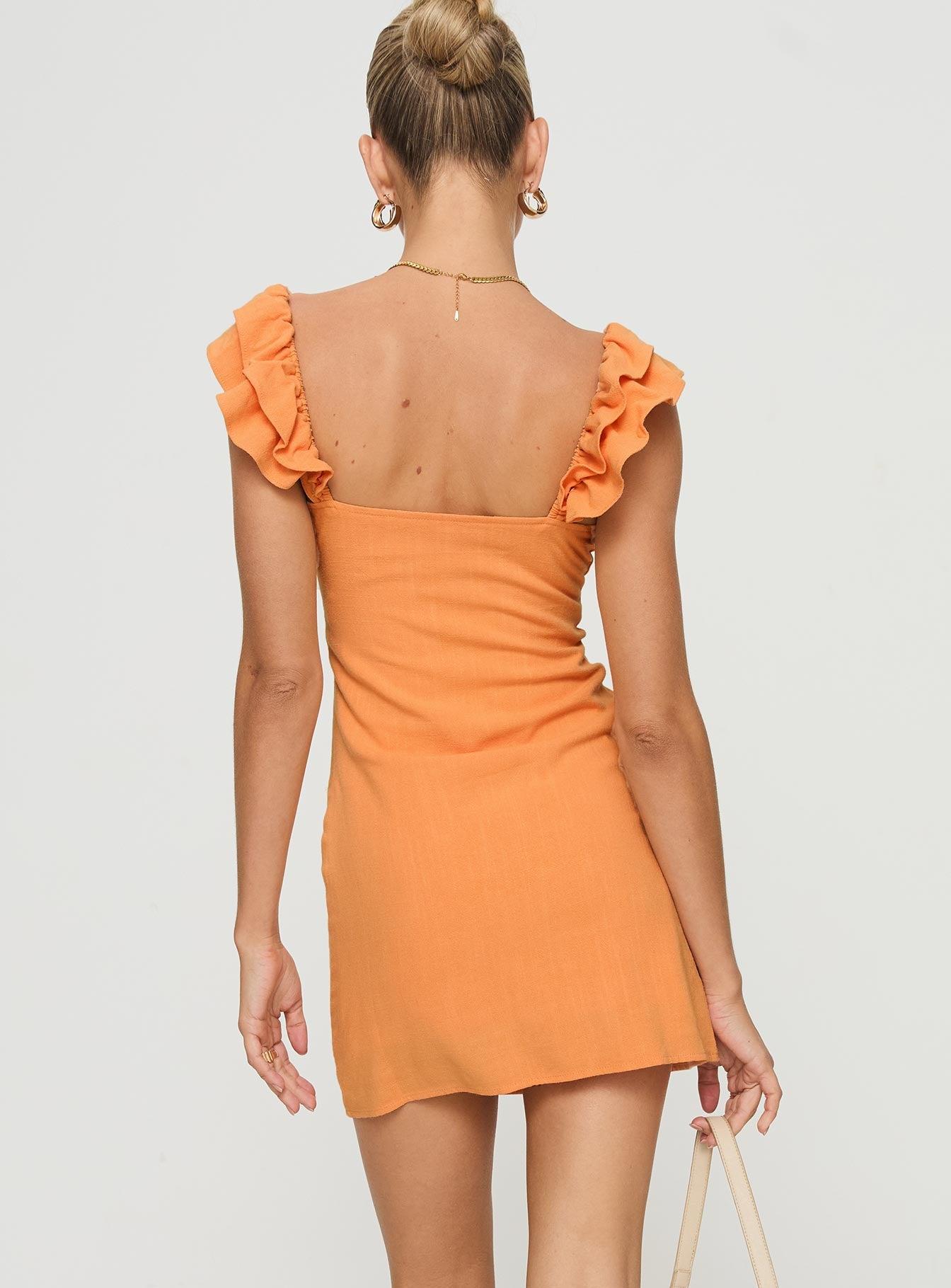 Leto Mini Dress Orange Product Image