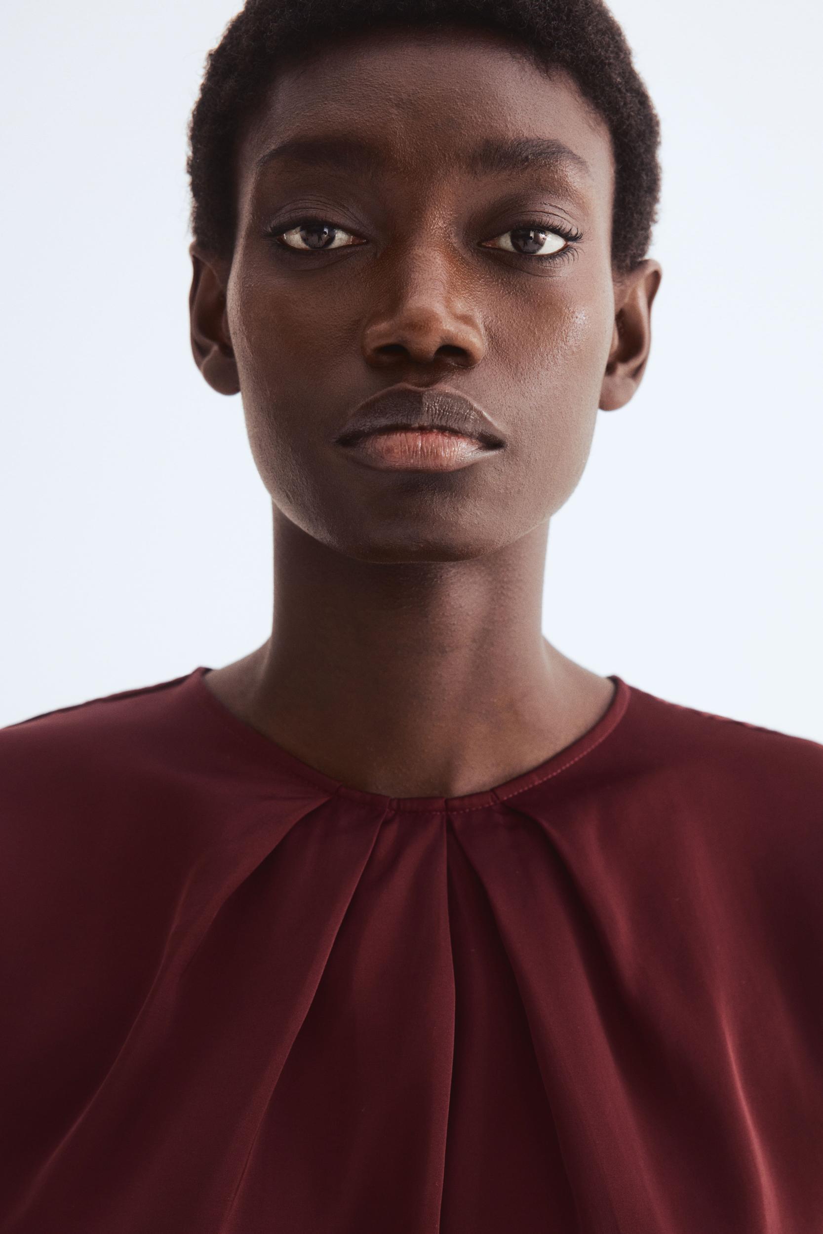 Pleat-Front Blouse Product Image