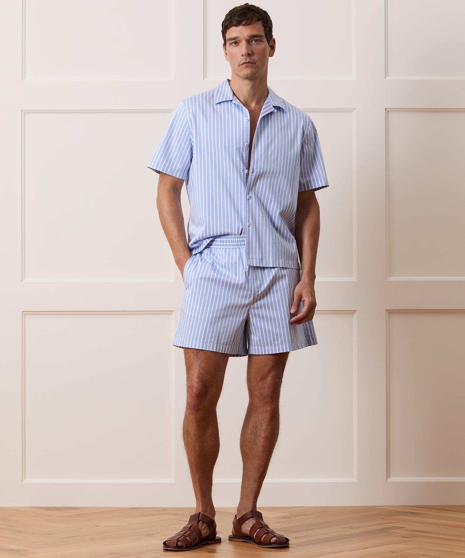 5" Striped Poplin Short Product Image