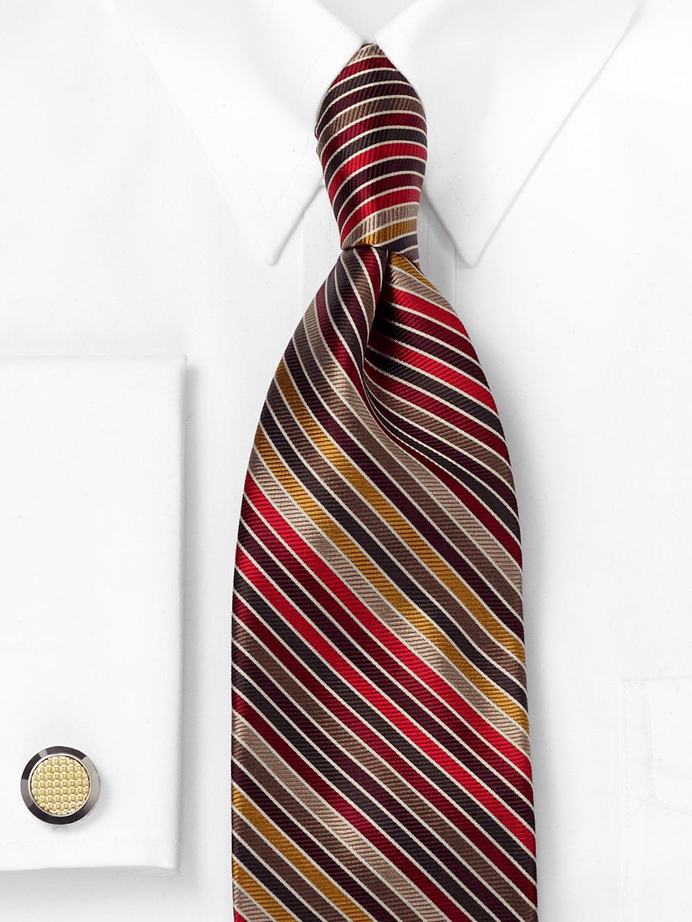 Stripe Woven Silk Tie - Multi Product Image