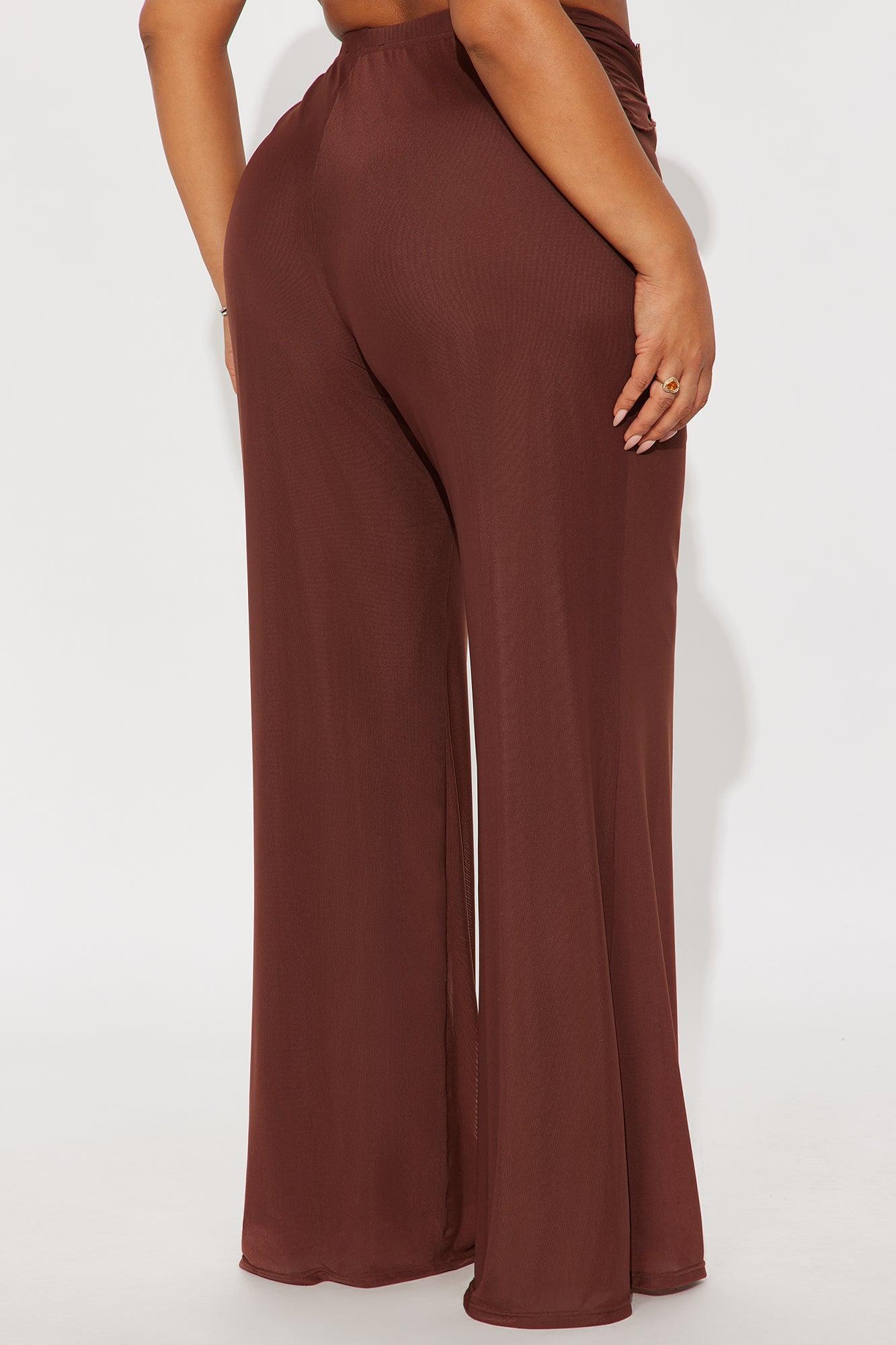No Set Boundaries Mesh Wide Leg Pant - Brown Female Product Image