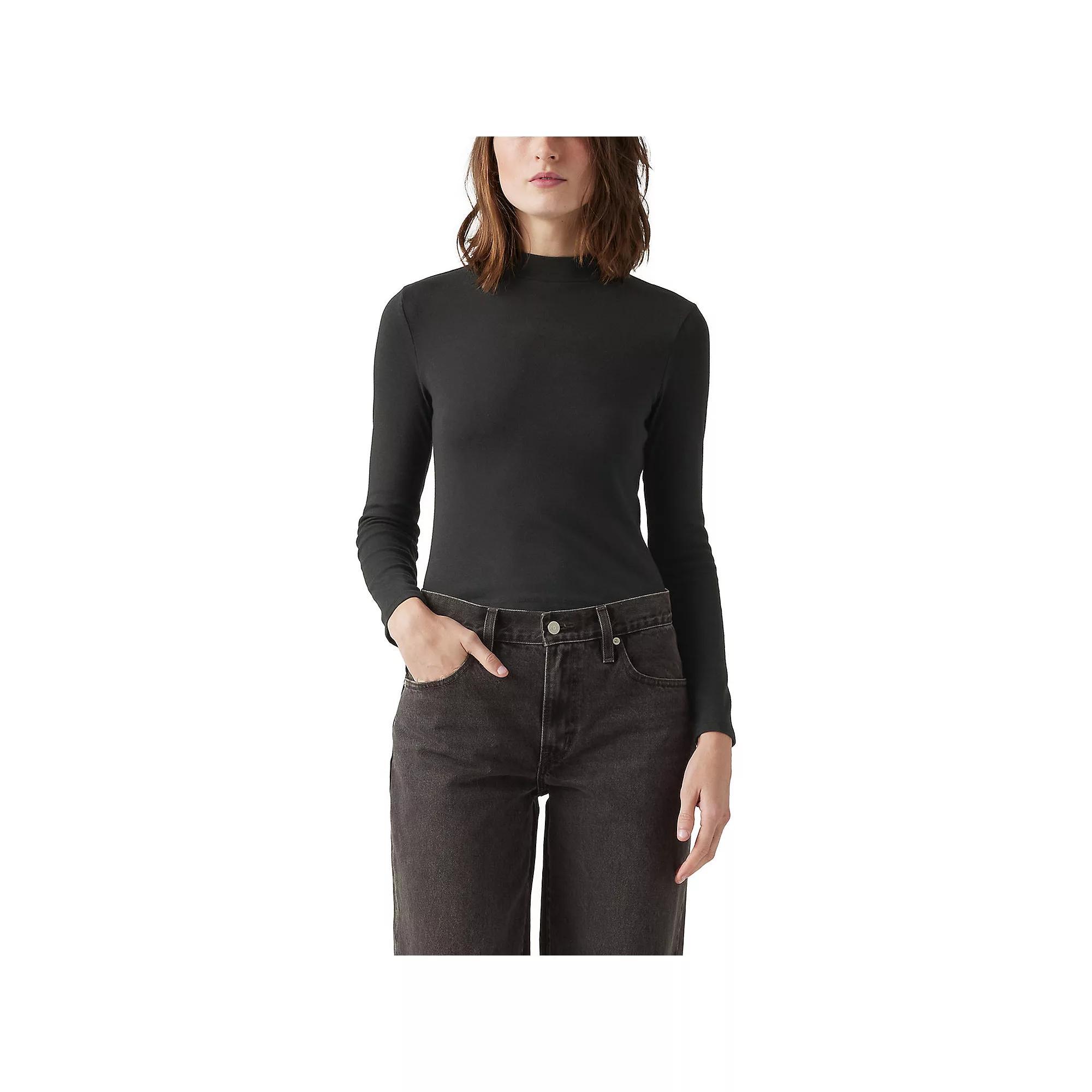 Women's Levi's® Effortless Long Sleeve T-Shirt, Size: XL, Black Product Image