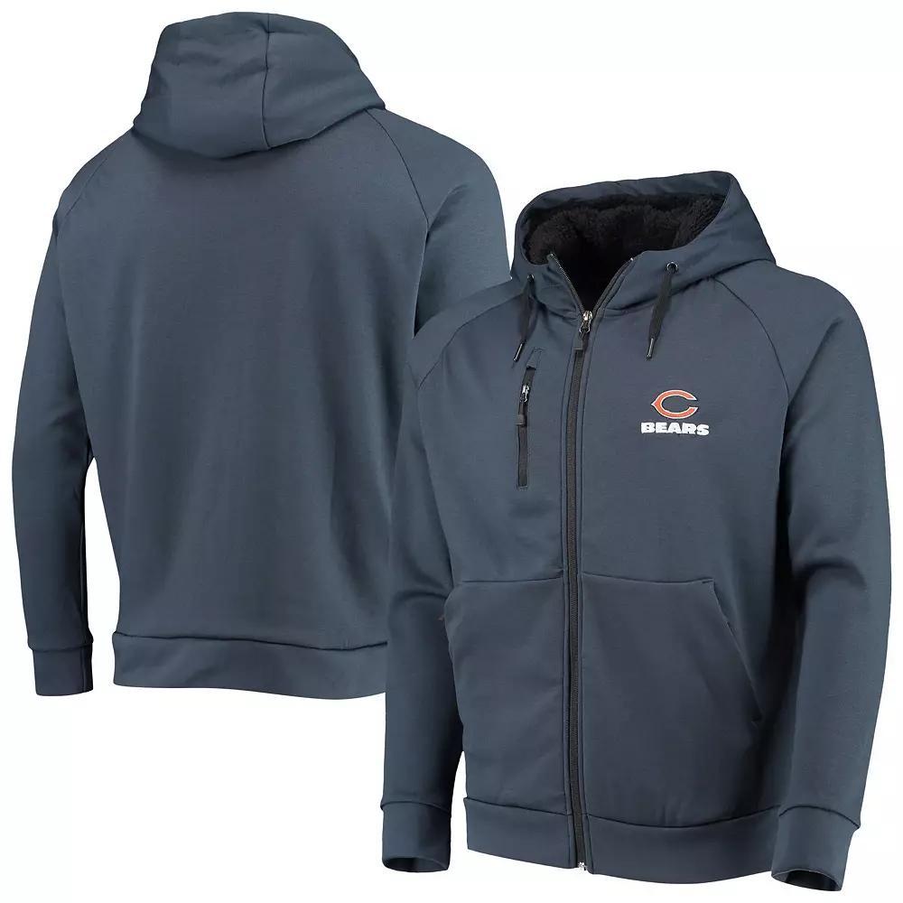 Men's Dunbrooke Navy Chicago Bears Shag Tri-Blend Full-Zip Raglan Hoodie,  Product Image