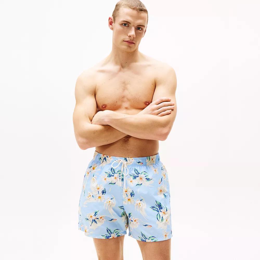 Men's Tommy Hilfiger 5" Swim Trunks, Size: Medium, Floral Sweet Blue Product Image