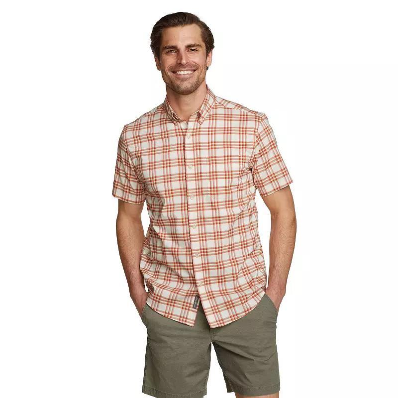 Big & Tall Eddie Bauer Voyager Flex Short Sleeve Button Down Shirt, Mens Product Image