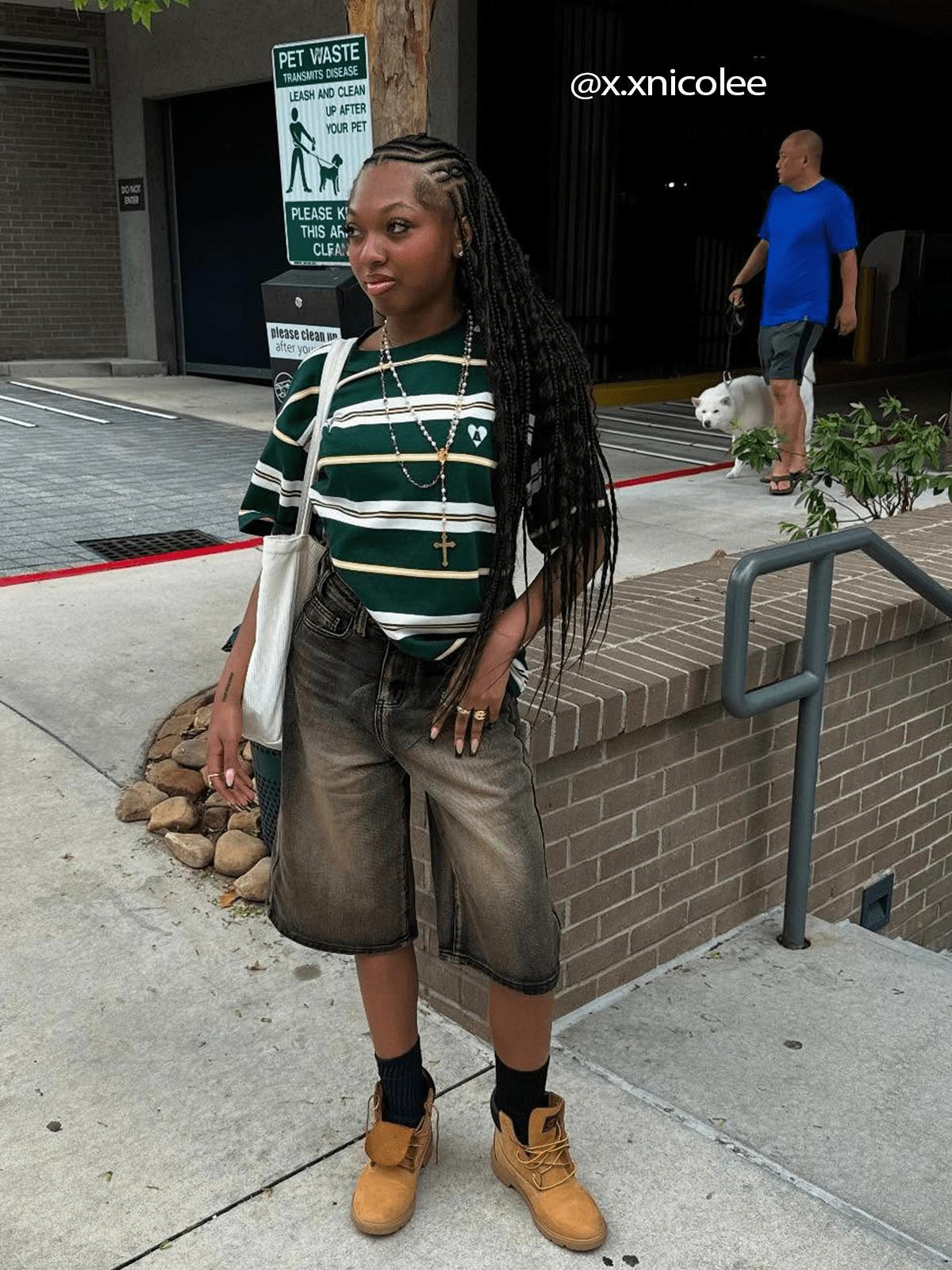 Aelfric Eden Green Stripe Tee Product Image