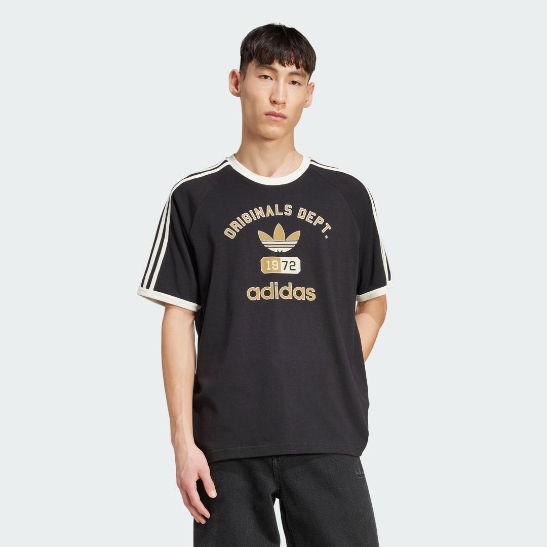adidas 3-Stripes Originals Dept. Graphic Tee Off White L Mens Product Image