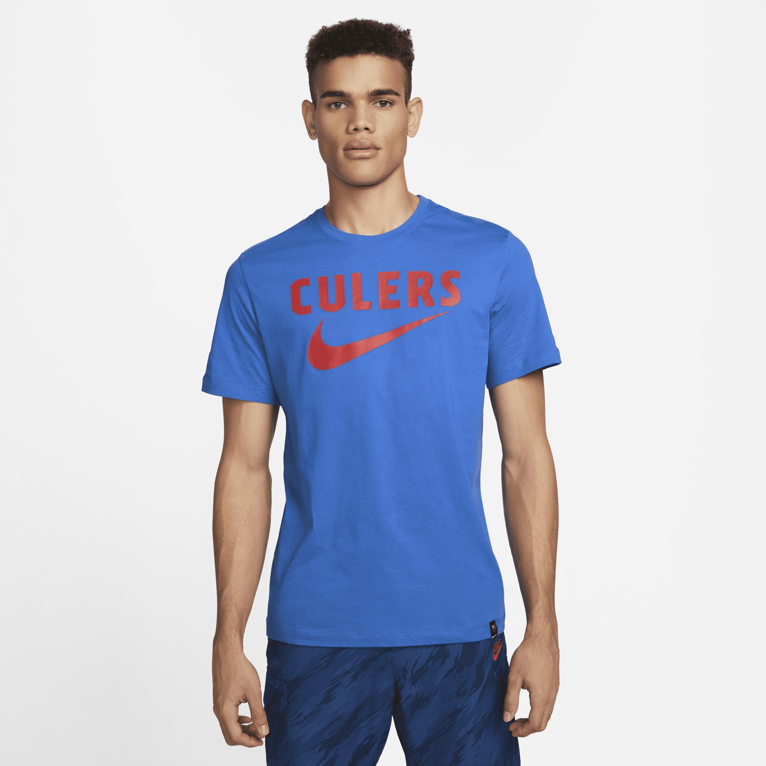 Men's Nike Blue Barcelona Swoosh T-Shirt, Size: 2XL, Bar Blue Product Image