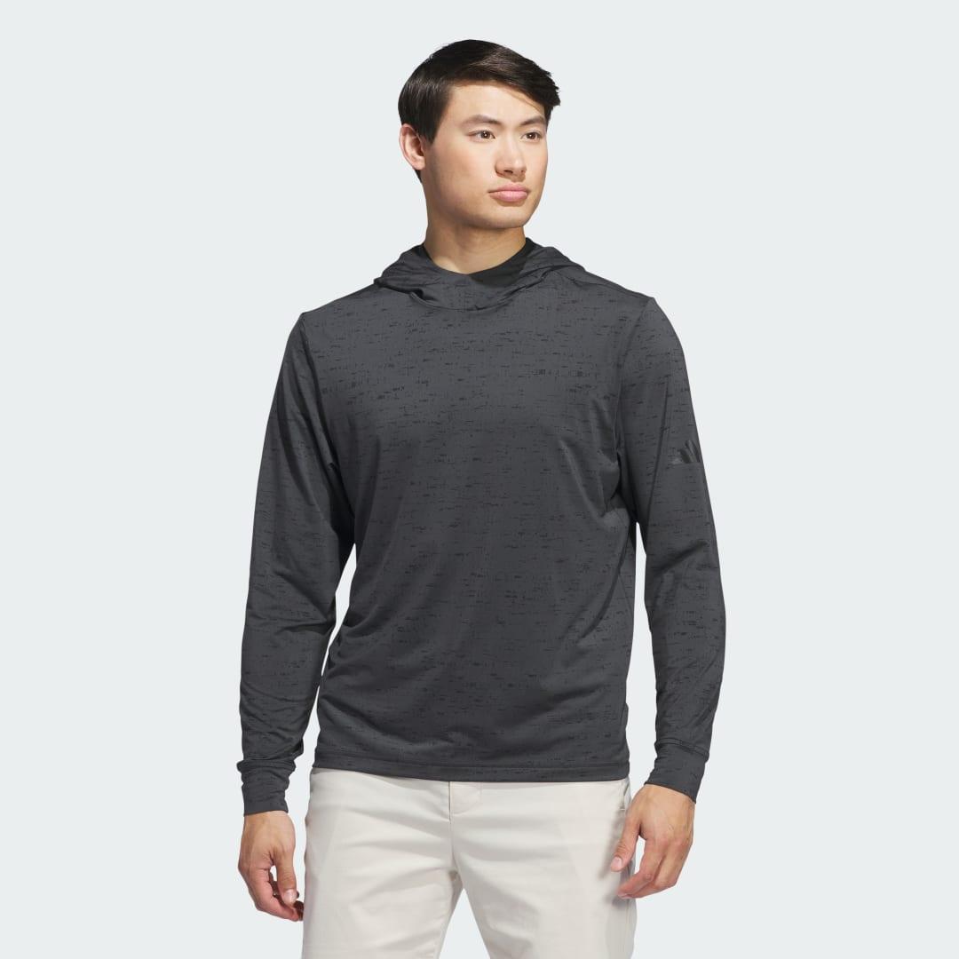 adidas Core Printed Lightweight Hoodie Carbon M Mens Product Image