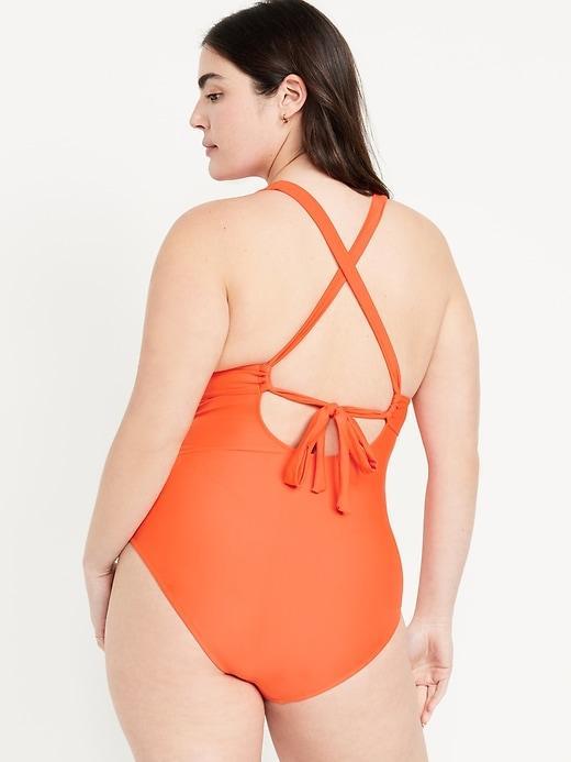 Tie-Back One-Piece Swimsuit Product Image