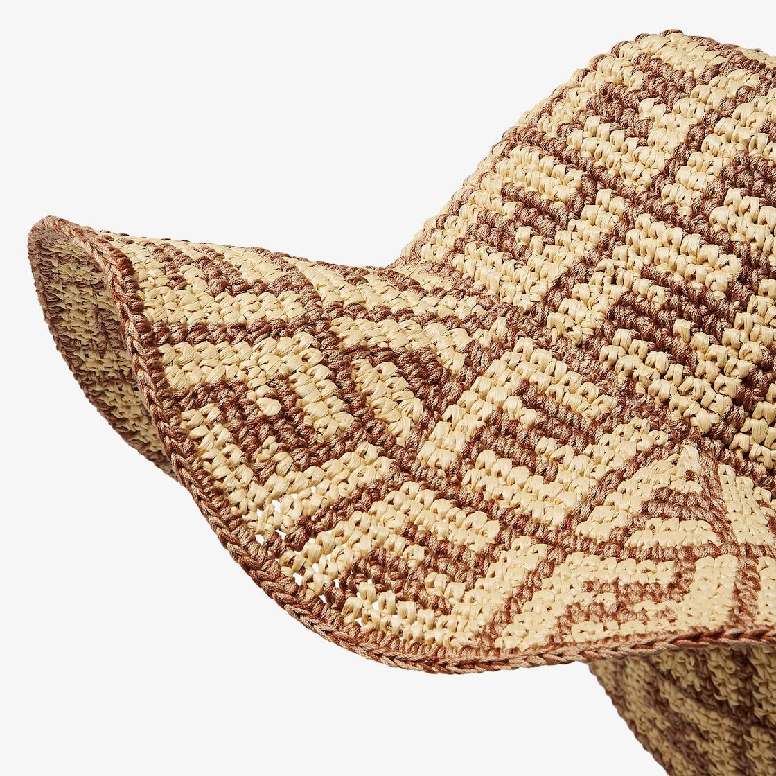 HatBrown viscose and cotton hat Product Image