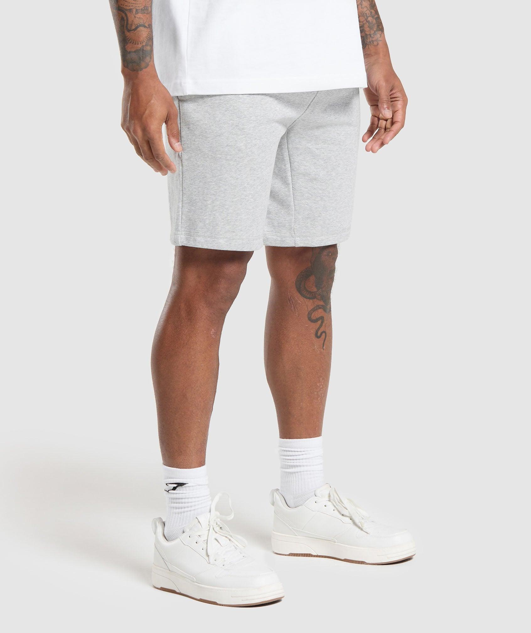 Gymshark Crest 9" Shorts - Light Grey Marl Male Product Image