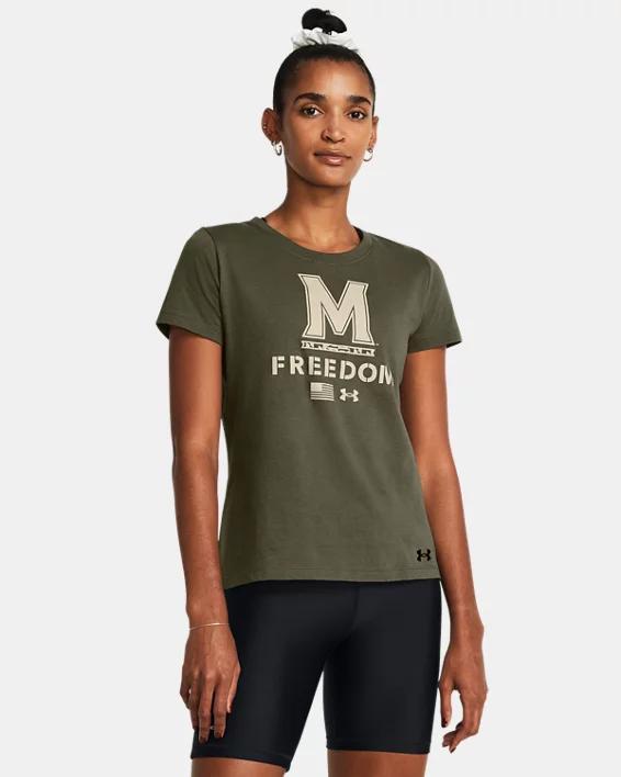 Women's UA Freedom Performance Cotton Collegiate T-Shirt Product Image