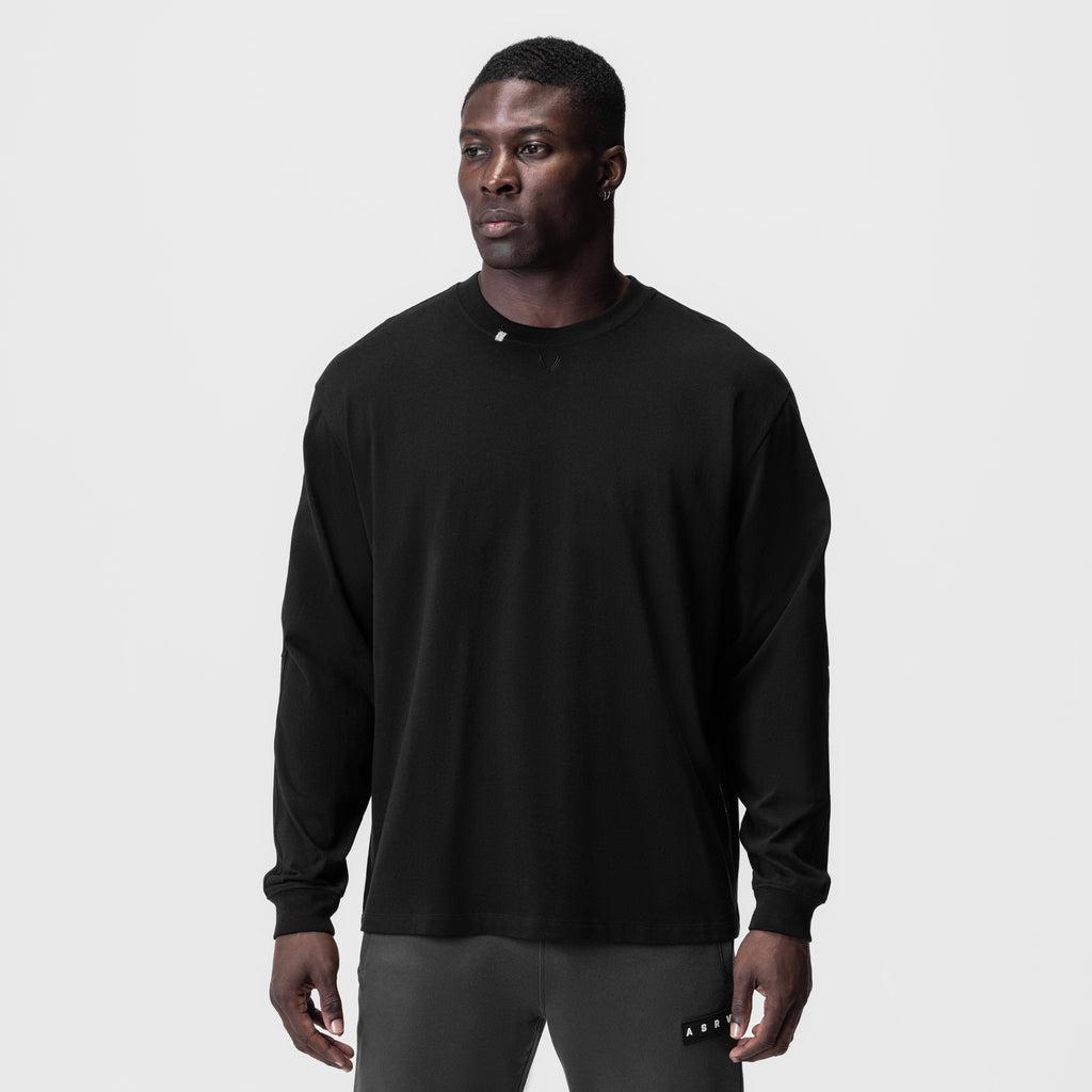 0851. Tech Essential™ Relaxed Long Sleeve - Space Grey "Brush Stroke" Product Image