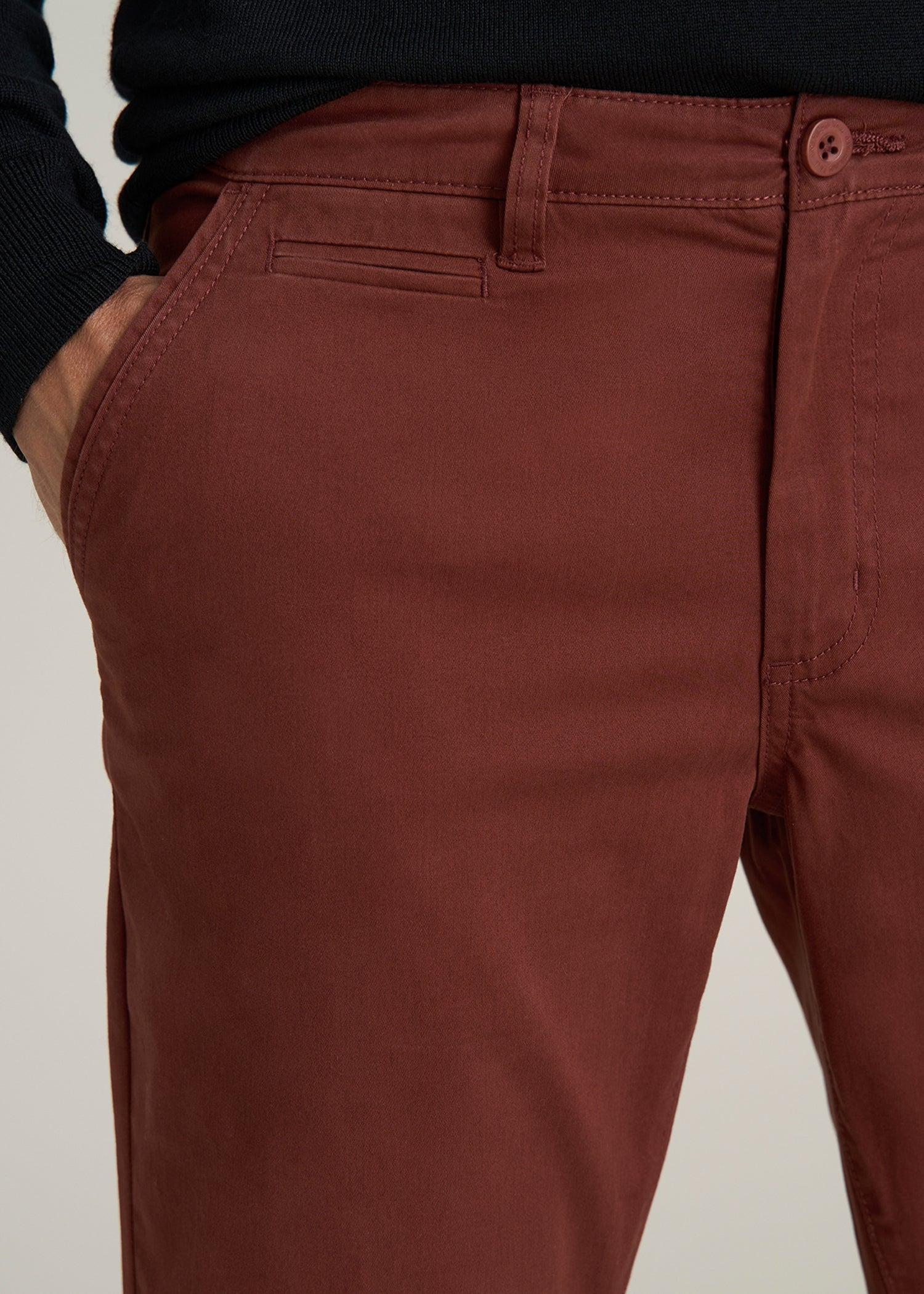 Carman TAPERED Chinos for Tall Men in Intense Rust Male Product Image