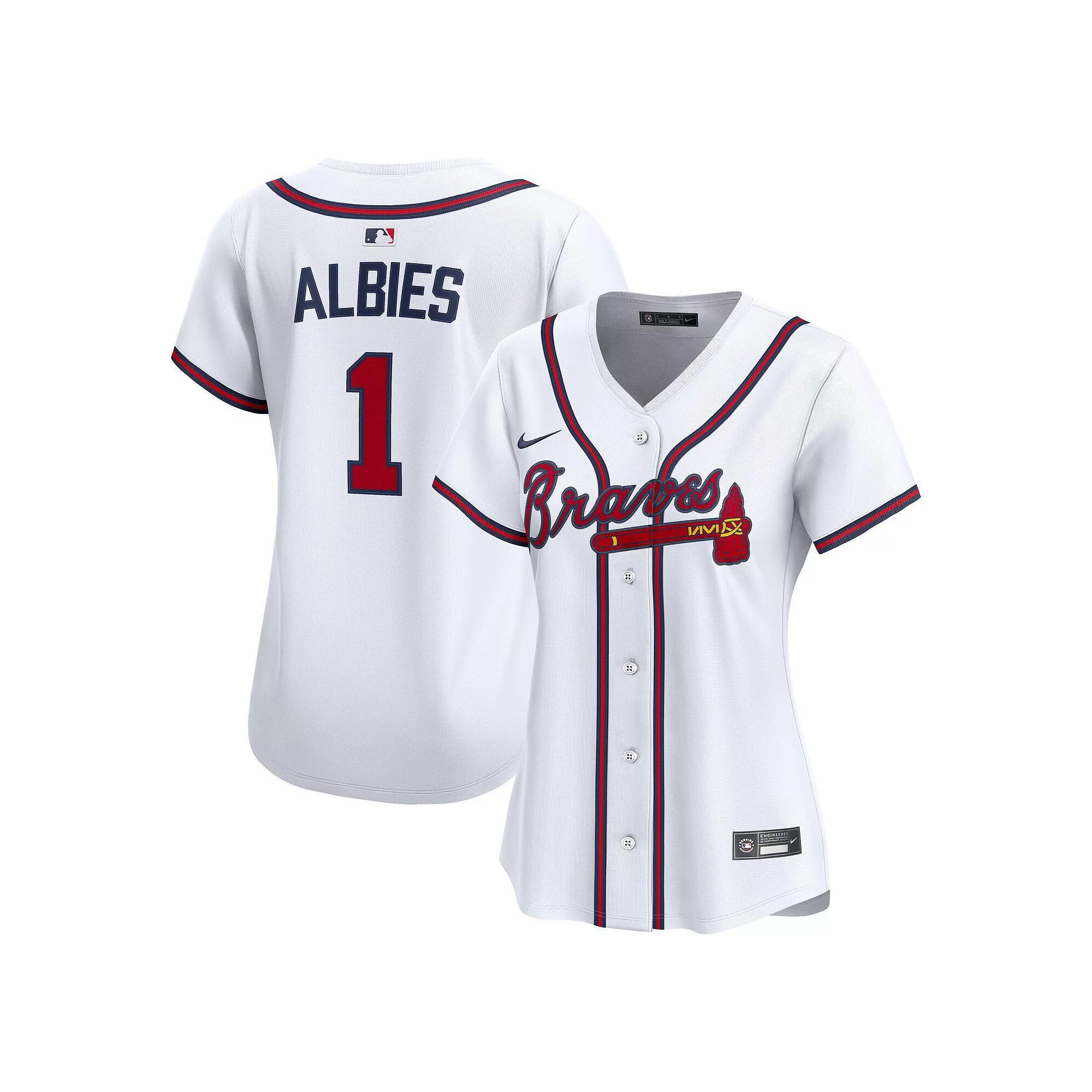 Women's Nike Ozzie Albies White Atlanta Braves Home Limited Player Jersey,  Product Image