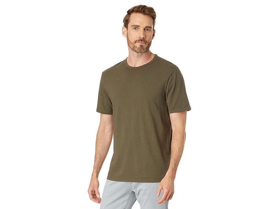 Vince Garment Dye Short Sleeve Crew (Washed Cypress) Men's Clothing Product Image