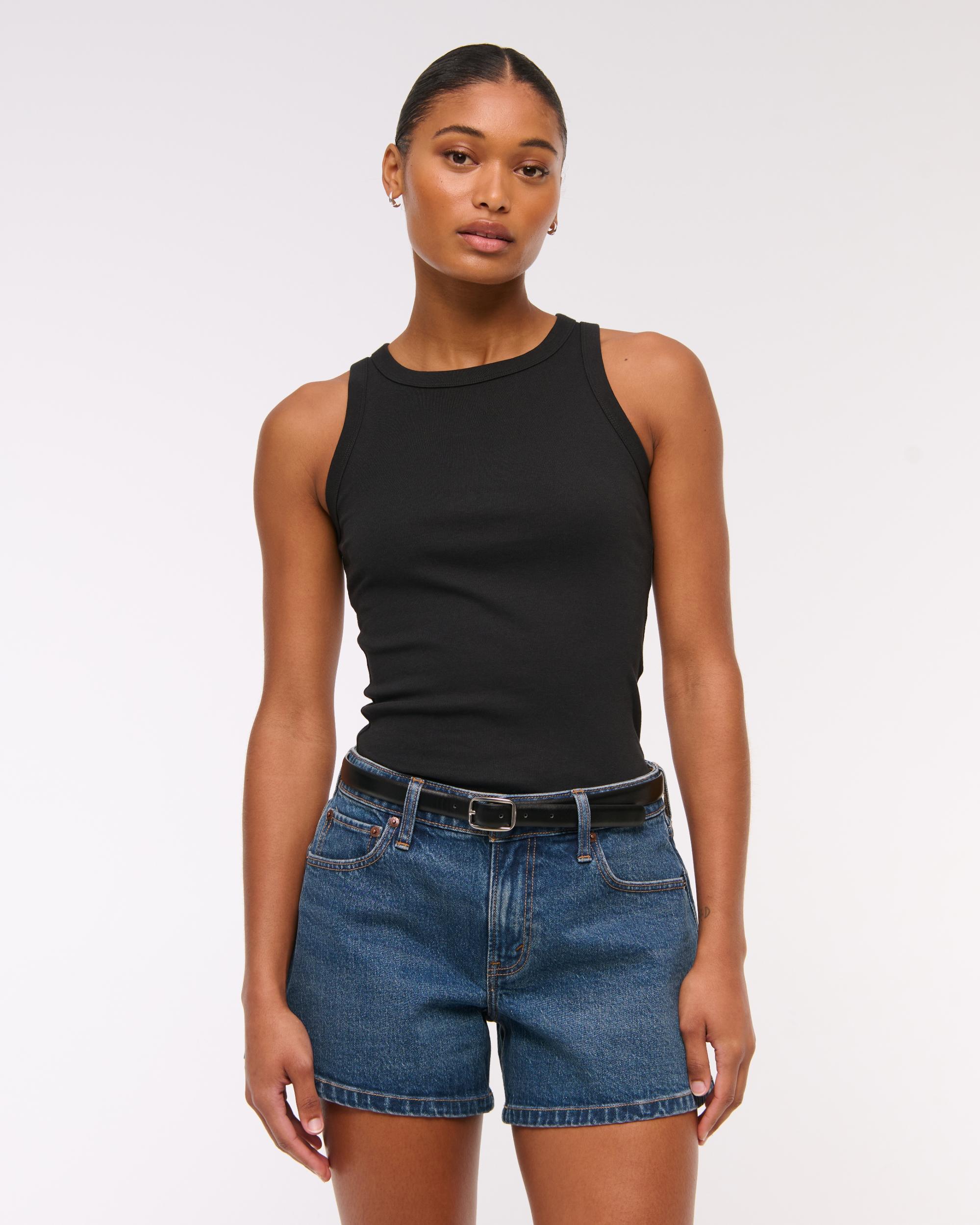 Curve Love Mid Rise A-Line Short Product Image