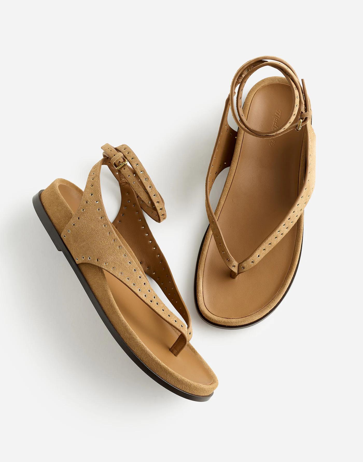 The Eleni Ankle-Wrap Thong Sandal Product Image