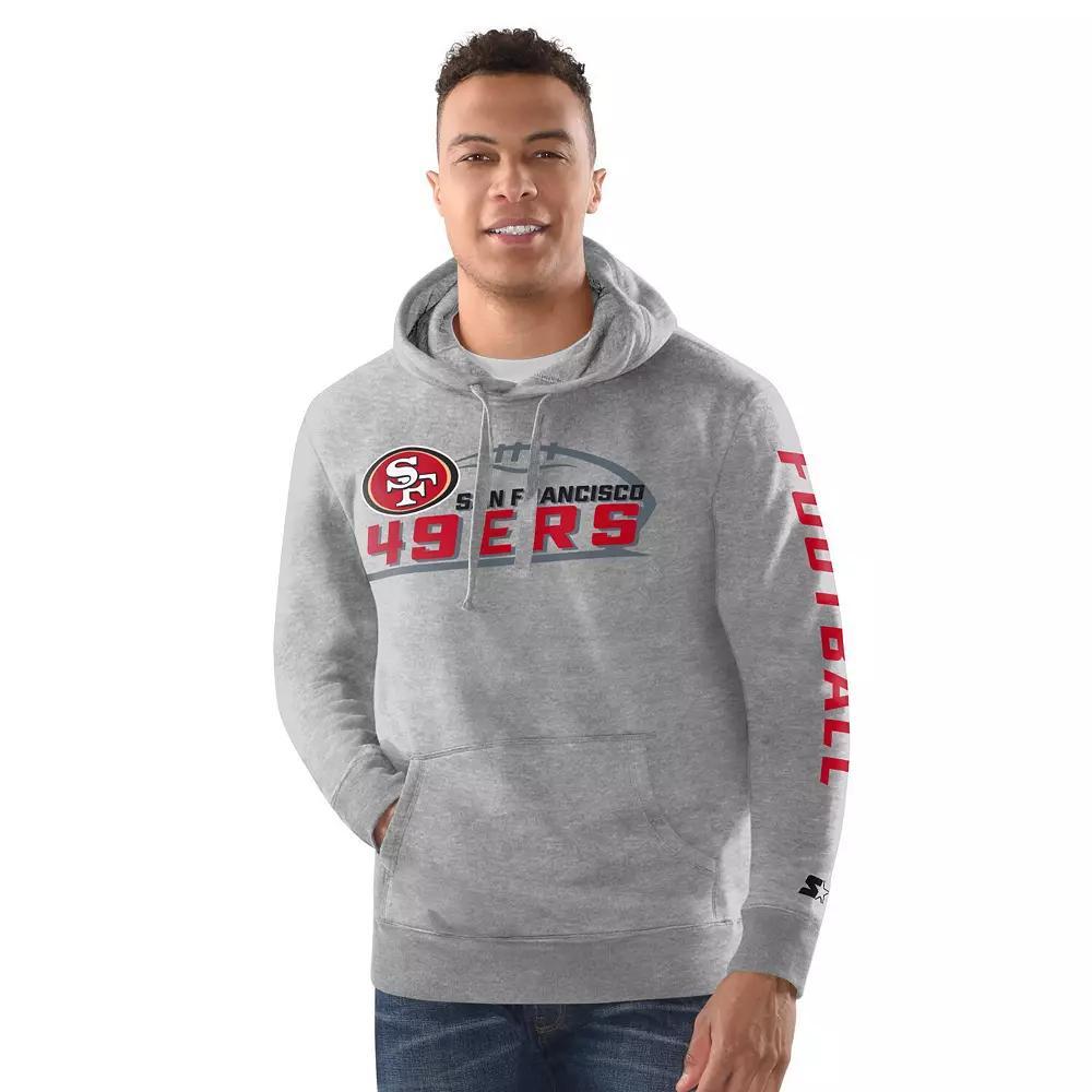Men's Starter Heather Gray San Francisco 49ers Vintage Pullover Hoodie,  Product Image
