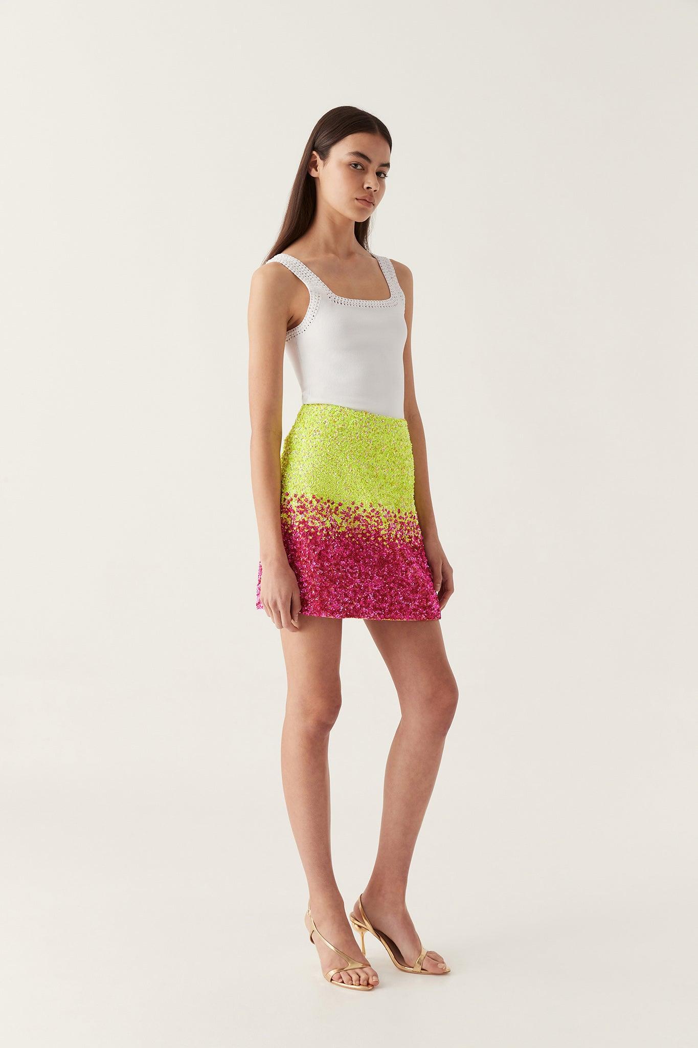 Calypso Ombre Mini Skirt Product Image