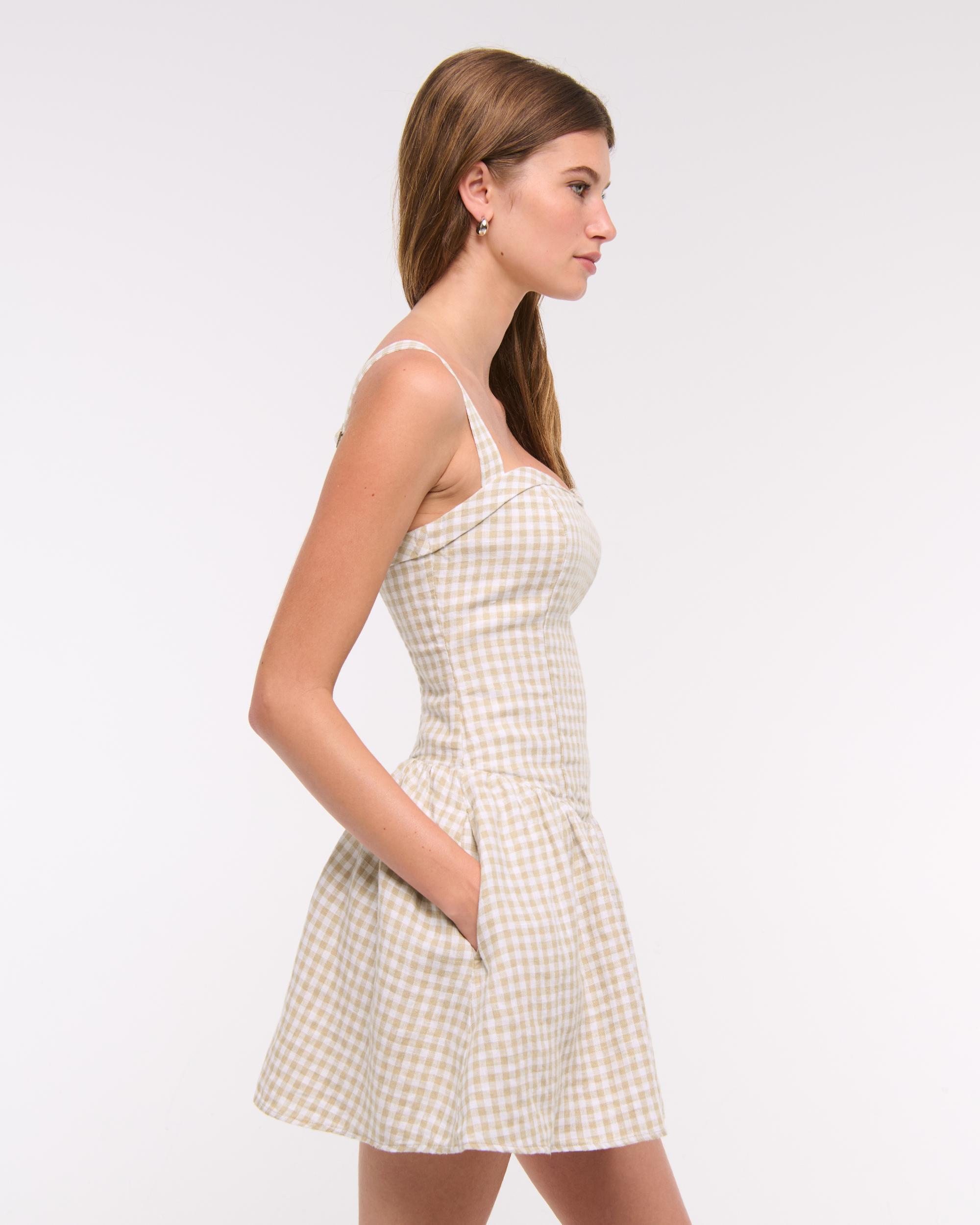 Premium Linen Drop-Waist Skort Product Image