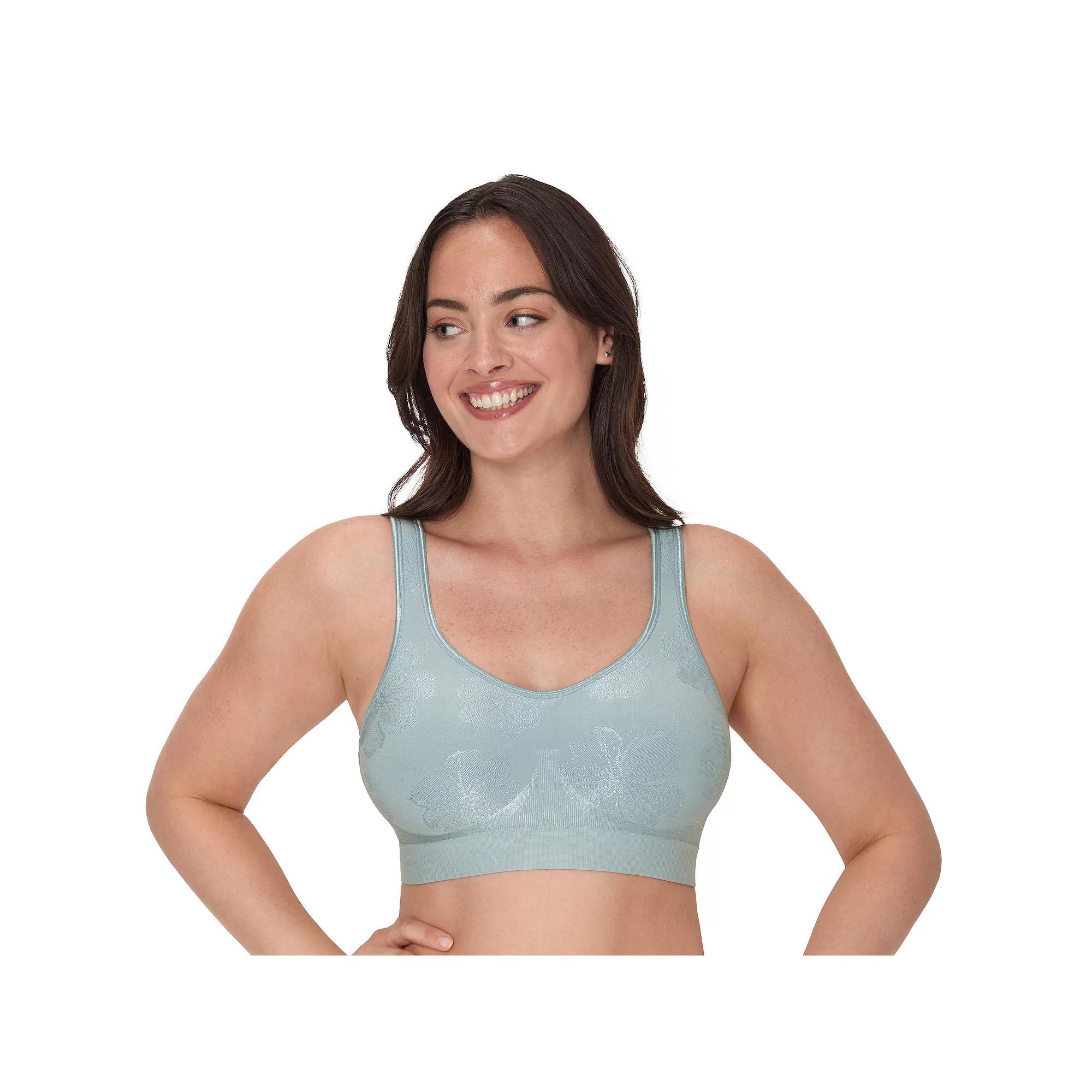 Bali Comfort Revolution Shaping Wireless Bra DF3488, Women's, Size: Large, Blue Patina Tropic Product Image