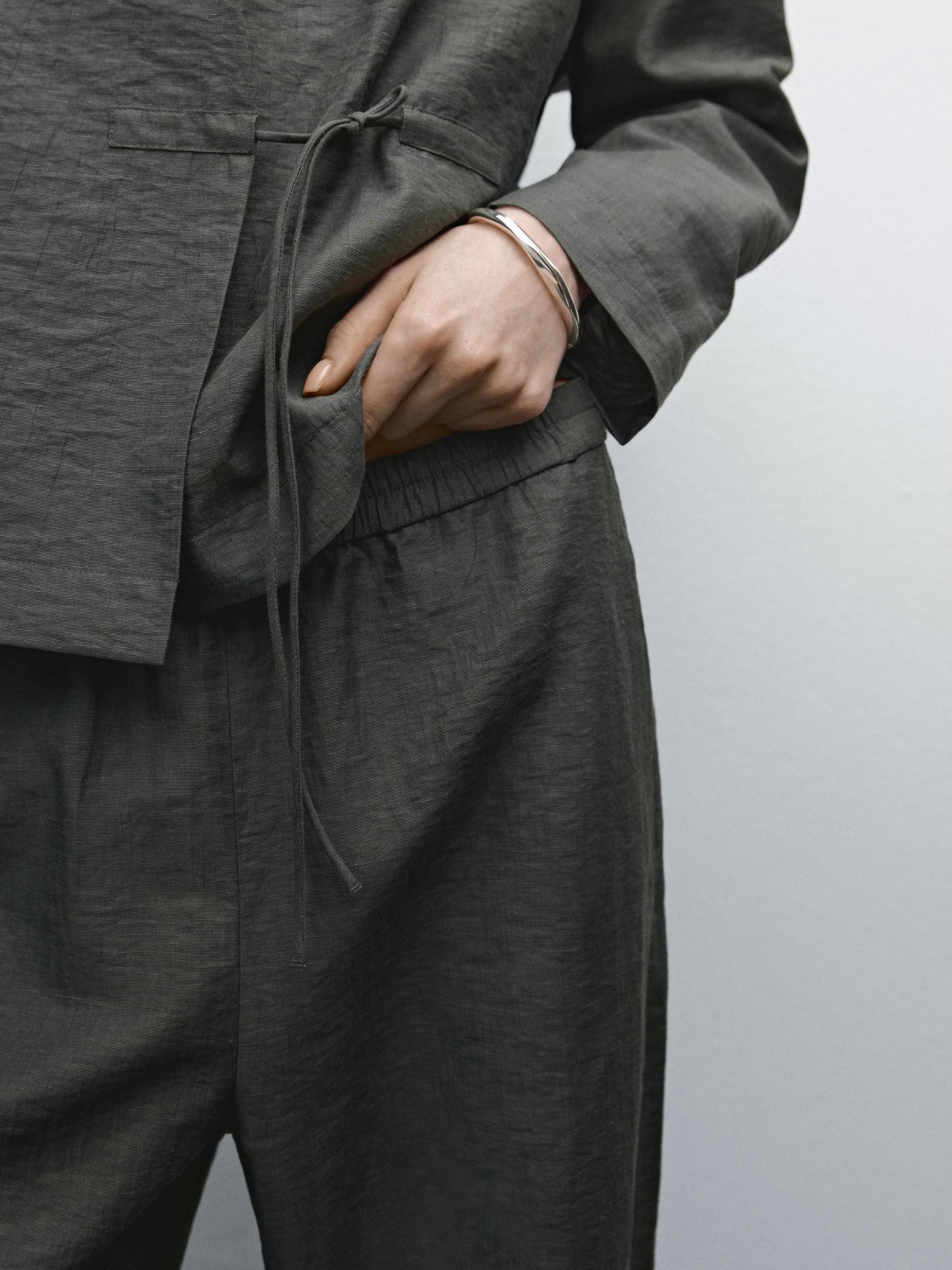 Suit trousers with elasticated waistband Product Image